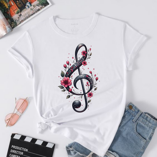 Music Notes Ladies T-Shirt
